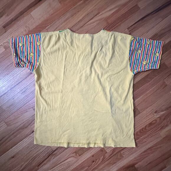 VINTAGE x Womens Yellow Tweety Bird Looney Tunes 90s Graphic Tee SZ L - Picture 5 of 6